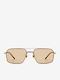 Projekt Produkt Unisex Sunglasses with Gold Metal Frame and Gold Lens 498708