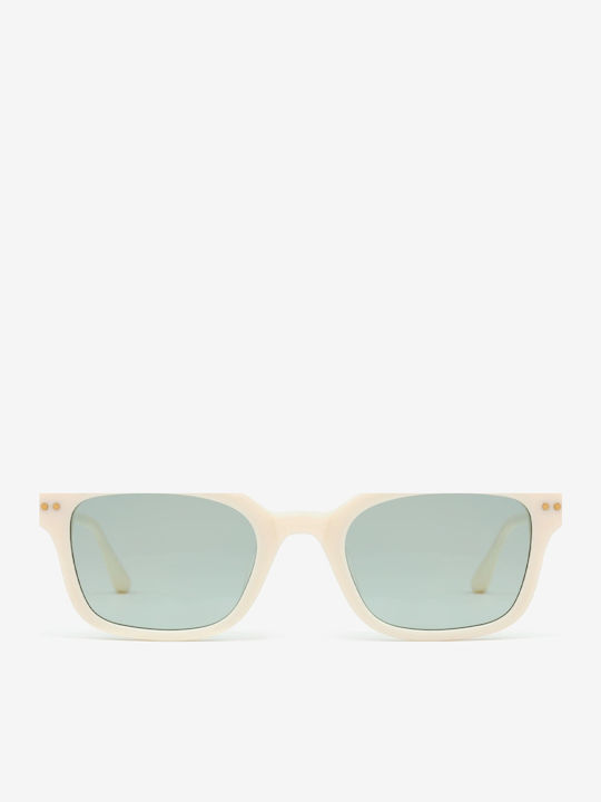 Projekt Produkt Unisex Sunglasses with Beige Horn-Rimmed Frame and Beige Lenses 476358