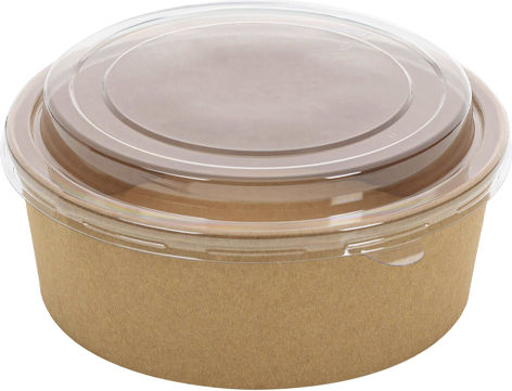 Set de 5 Boluri Salată Kraft Capac