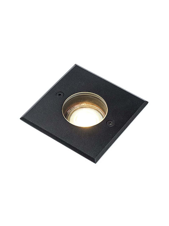123led Rechteckig Rahmen für Spots GU10 Schwarz 12x12cm. 1Stück