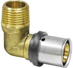 Pipetec – Male Press Pipe Elbow Fitting 20 X 1/2″
