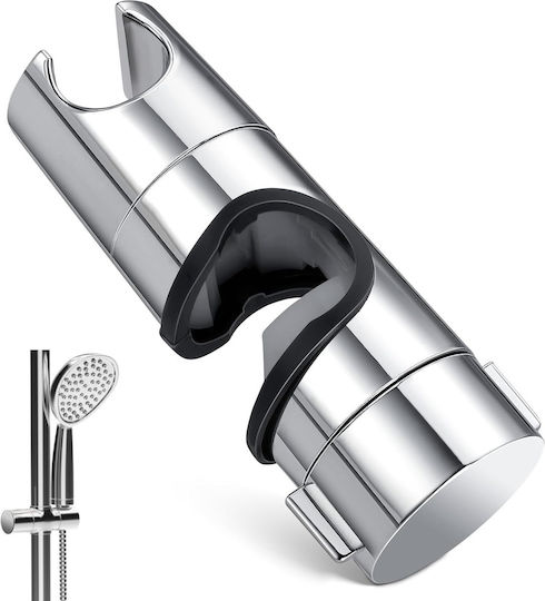Chrome Adjustable Shower Clip Base 117mm x 40mm