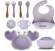 Set de hrănire din Silicon Violet 3buc