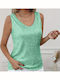 Women's Blouse Sleeveless Green