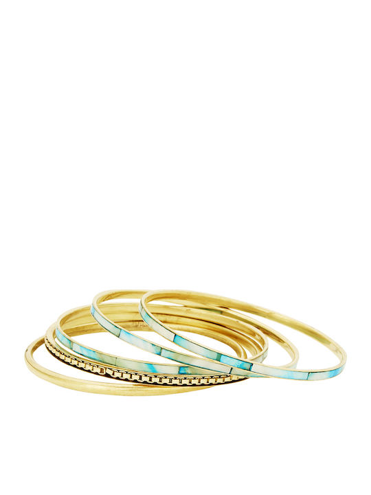 Women's Bracelet Set made of Brass Gold Plated