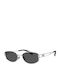 Bolon Men's Sunglasses with Silver Metallic Frame and Black Lenses BX7001C10