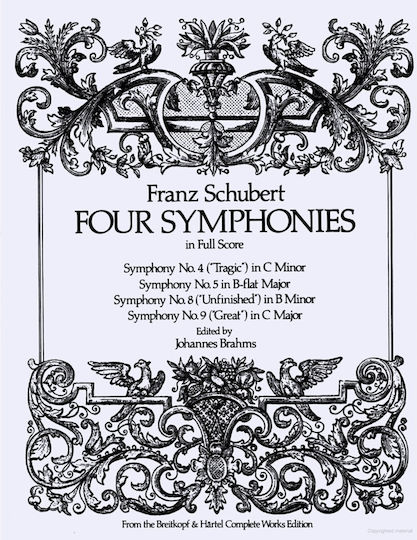 Schubert Franz Four Symphonies Full Score No 4 5 8 9