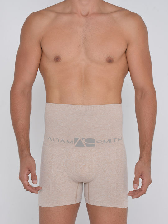 Adam Smith High Waist Shaper Μποξεράκι Σύσφιξης Μπεζ Μελανζέ