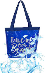 Miami Beach Plastic Beach Bag Blue Miami Beach Plastic Beach Bag Blue