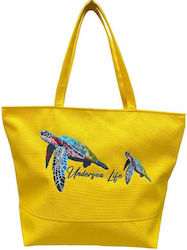 Miami Beach Stoff Strandtasche Gelbe