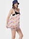 Miami Beach Stoff Strandtasche Mehrfarbig