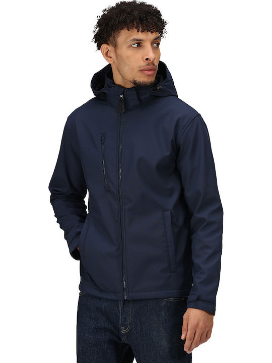 Tra701 Χειμωνιάτικο Μπουφάν Softshell Αδιάβροχο και Αντιανεμικό Navy