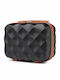 Miss Lulu British Traveller Ultralight Abs Polycarbonate Vanity Case Black Brown