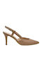 Leather Beige Heels
