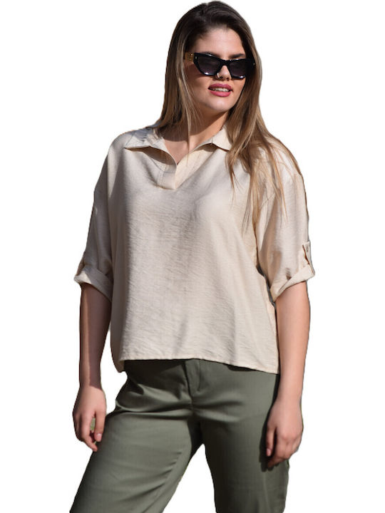 Damenhemden Beige