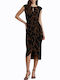 Midi Abendkleid Wickel Gemischt