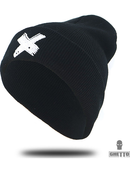 Beanie Unisex Σκούφος Πλεκτός σε Λευκό χρώμα