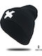 Beanie Unisex Σκούφος Πλεκτός σε Λευκό χρώμα