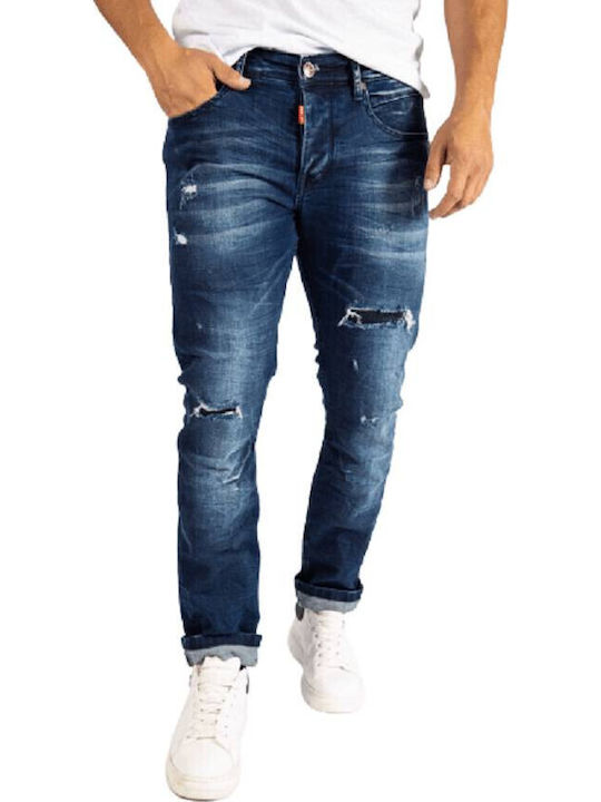 Senior Παντελόνι Τζιν Ελαστικό Slim Fit Blue