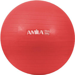 AMILA Μπάλα Pilates 65cm σε Κόκκινο Χρώμα