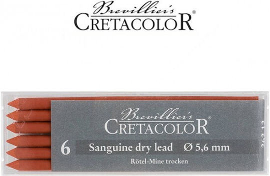 Cretacolor 6 Sanguine Dry Leads 5,6mm