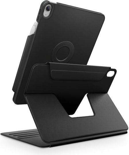 Uniq Rovus Snapmount Magnetic 360 Флип капак Въртящ се Устойчив Черен (iPad 11 A16 (2025), iPad 10.9 10)