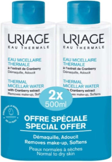 Uriage Apă Micelară Termală Demachiant pentru Față 2x500ml