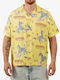 Break Free Short Sleeve Shirt in Wide Line Yellow