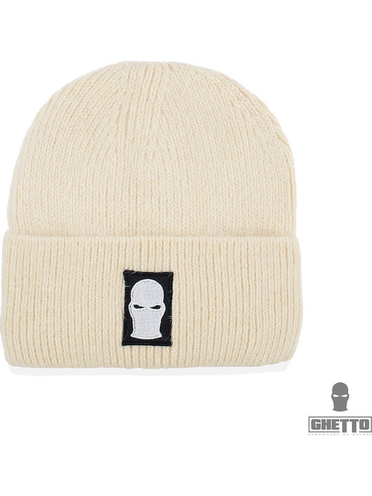 Beanie Unisex Beanie Knitted in Beige color