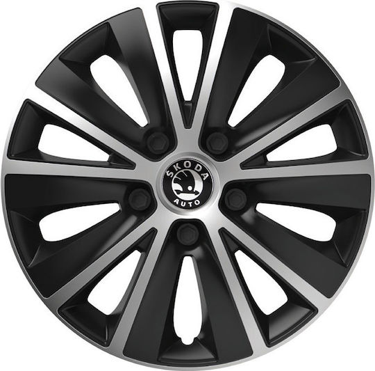 Versaco Car Hubcap Set Rapide with Skoda Emblem 16" 4pcs Silver