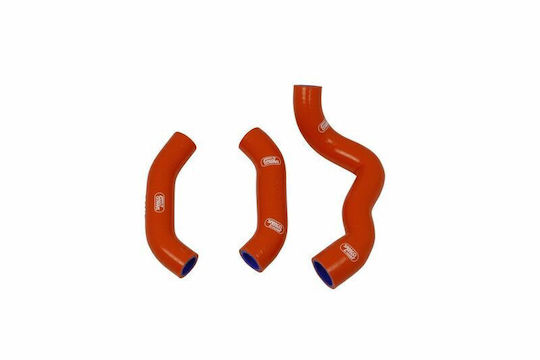 Samco Sport Set Radiator Hoses Water 2 Pieces Silicone Thermostat Bypass Ktm-118 Ktm Exc-f 500 20-23 Ktm Exc-f 450 20-23 Orange