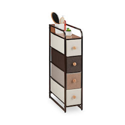 Relaxdays Cabinet de baie L84.5xA20xÎ49.5cm Multicolor