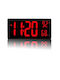 Large Wall Clock Digital Red 17x18cm