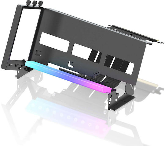 Suport Vertical 45° Pentru Gpu Ezdiy-fab Argb Pcie 4.0 Cu Cablu Riser Negru