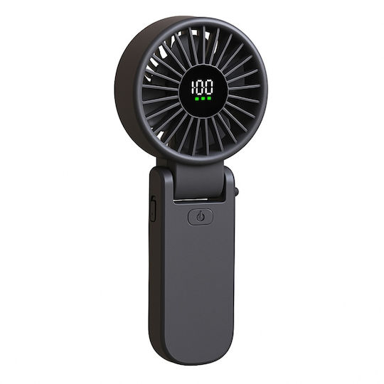Portable Handheld Fan A10 100 Speeds 5400rpm Led Display Usb-c Compact Powerful Black