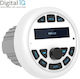 Digital IQ Boat Sound System 4x Waterproof with Bluetooth / AUX / USB White