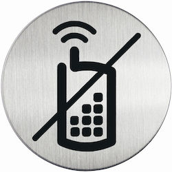 Durable Μεταλλικό Σήμα "no Mobile Phone"