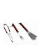 Barbecue Tool Set 3 Accessories Tongs Carving Fork Spatula