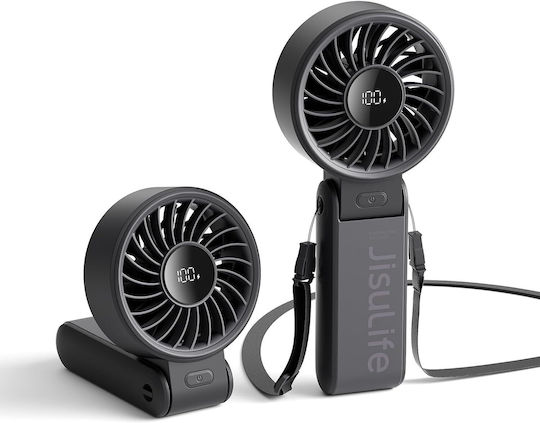 Jisulife Tragbarer Persönlicher Ventilator Life7 5000mAh Schwarzer