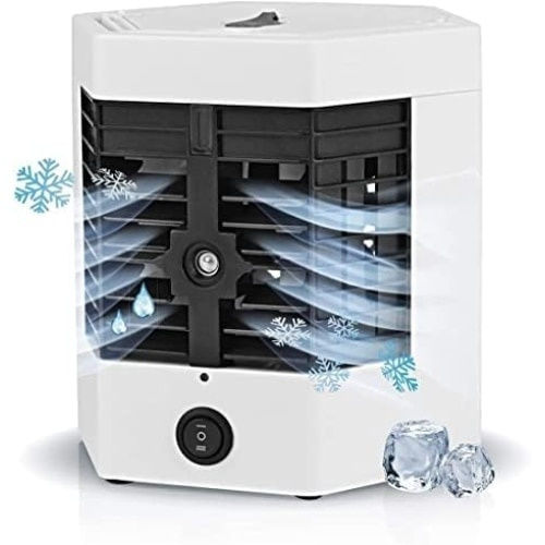 Mini Portable Air Conditioner Foxmag24 Cooling Humidifying Air Purifying Function White