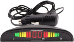 Foxmag24 Sistem de Parcare 4 Senzori Auto Afișaj Led Avertizare Sonoră Luminoasă Metric