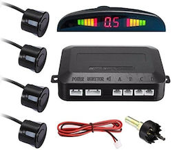 Senzoare de Parcare Auto Kit cu 4 Senzori Afișaj Led Alertă Sonoră Teox