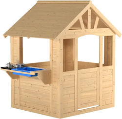 Set De 3 Căsuțe De Joacă Pentru Copii Din Lemn Nevopsite Și Bucătărie De Noroi Înălțime 140cm Set De 3 Căsuțe De Joacă Pentru Copii Din Lemn Nevopsite Și Bucătărie De Noroi Înălțime 140cm