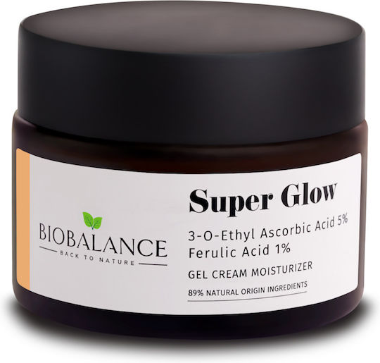 Alpaya Dermaceuticals Super Glow 5% Аскорбинова Киселина + 1% Ферулова Киселина Крем За Лице За Против Стареене И Регулация На Омазняването С Хиалуронова Киселина И Витамин С 50мл