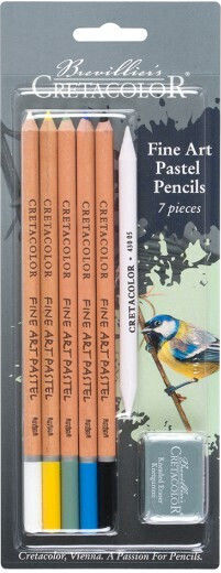 Set 7 Buc Cretacolor F.art Pastel Creioane Colorate Creioane Și Radieră