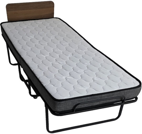 Klappbett mit Matratze 13cm Einzel Schwarz 190x80cm