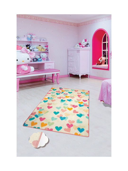 Conceptum Hypnose Παιδικό Χαλί Καρδιές Πολύχρωμο 100x160cm