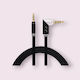 3.5mm Male To 3.5mm Male Black 1m Audio Cable With Gold Plated Terminals