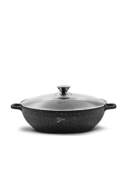Samus Tigaie Toledo Line Din Aluminiu Cu Capac Cu Acoperire Antiaderentă 8cm