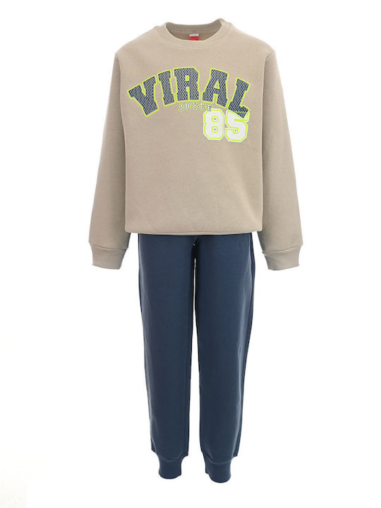 Joyce Kids Sweatpants Set Beige - Raf